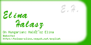 elina halasz business card
